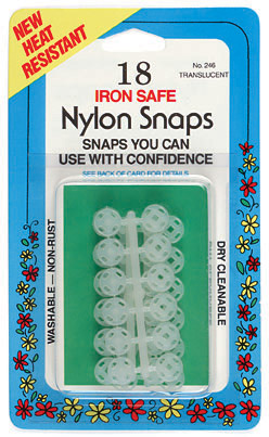 Collins Nylon Snap Iron-Safe Clear 18 sets