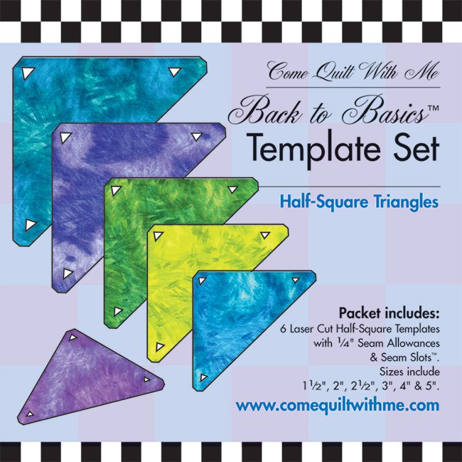 Come Quilt With Me Template Set - Half Squares Template 6 Piece