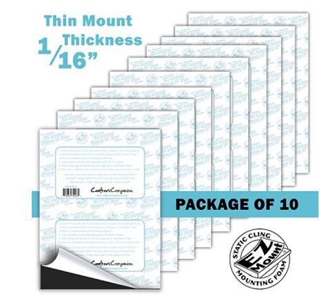EZ Mount Static Cling Mounting Cushion (1/16") 8 1/2x11 - 10 Pack