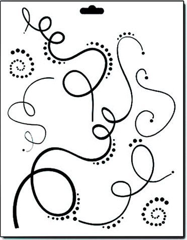 Crafter's Workshop 8 1/2x11 Template - Swirls & Dots