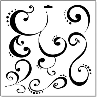 Crafter's Workshop 6x6 Template - Mini Swirly Q's