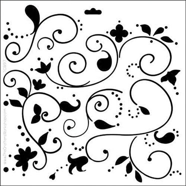 Crafter's Workshop 6x6 Template - Mini Swirly Vines