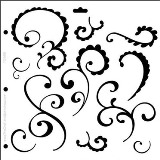 Crafter's Workshop 12x12 Template - Funky Swirl