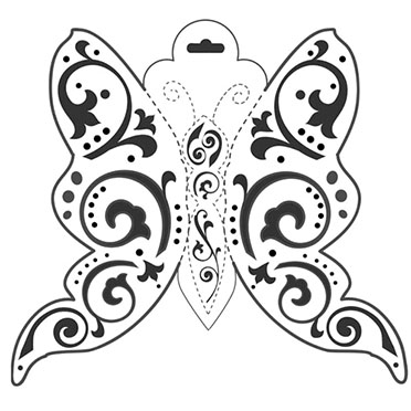 Crafter's Workshop 12x12 Template - Butterfly