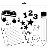 Crafter's Workshop 6x6 Template - Mini Back to School