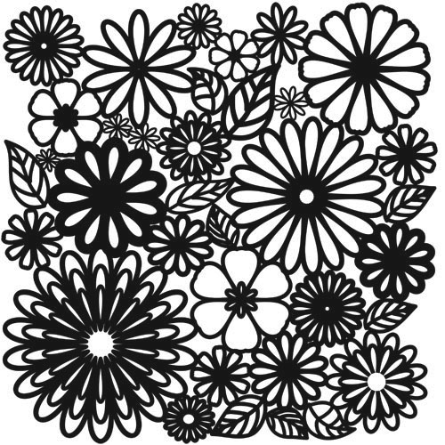 Crafter's Workshop 6x6 Template - Flower Frenzy