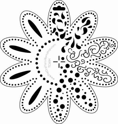 Crafter's Workshop 12x12 Template - Doodle Flower