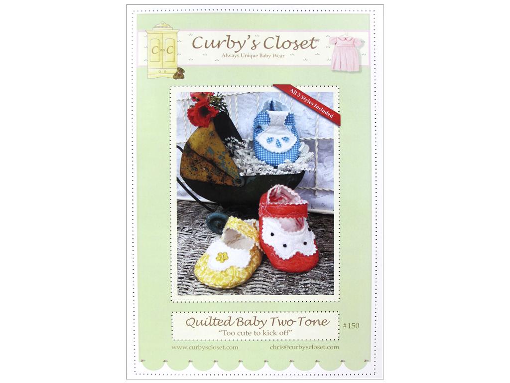 Curby's Closet - Quilted Baby Two Tone Shoe Pattern