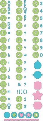 Cuttlebug Alphabet Die - Baby Face