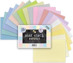 DCWV Textured Pastels Mat Stack 4.5"X6.5" 87 Sheets/Pad