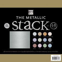 DCWV Metallic Cardstock Stack 12"X12" 48 Sheets/Pad