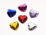 Darice 18mm Heart Rhinestones Multi 8 pc/pkg