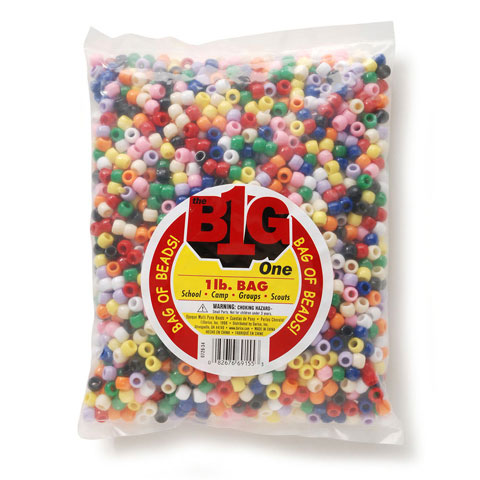 Darice Pony Beads - 1 Pound Bags -Opaque Colors