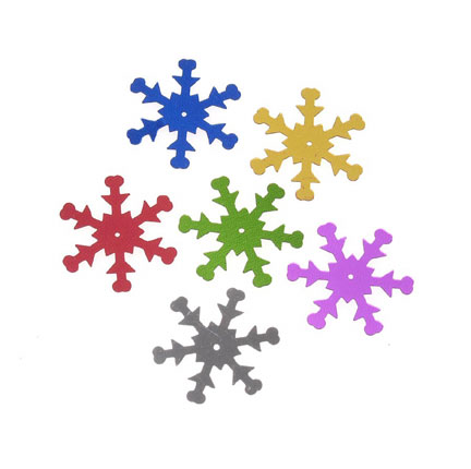 Darice 1" Sequins Snowflake Multi Colors 30 pc/pkg