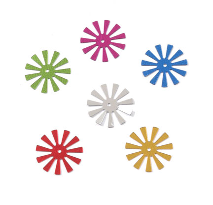 541 Spoke Sequins, Multi color 50 pc/pkg
