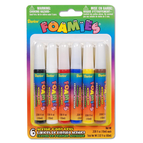 Darice Foamies Acrylic Paint Markers - Primary