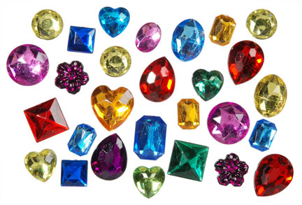Darice Rhinestones Big Value 8mm-15mm 1 Pound Assorted Shapes Rhinestones - Color
