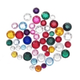 Darice Round Rhinestones Big Value 1 Pound Rhinestones - Assorted Colors 8, 11mm
