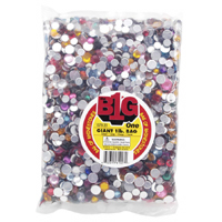 Darice Round Rhinestones Big Value 1 Pound Rhinestones - Assorted Colors 8, 11mm