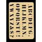Darice Brass Stencil - Letters - Block