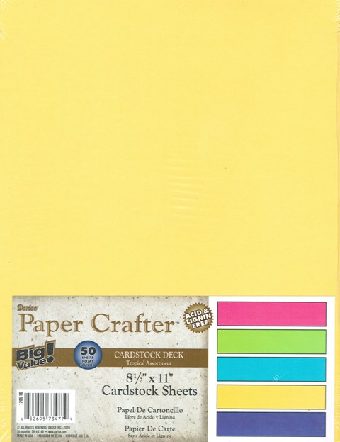 Darice  8.5" x 11" Cardstock Deck - Tropical Assortment - 50 Sheets