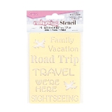 Darice Brass Stencil 3.375" x 5"- Family Vacation/Travel