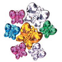 Darice Rhinestone Blister Pack Butterfly 24 pc