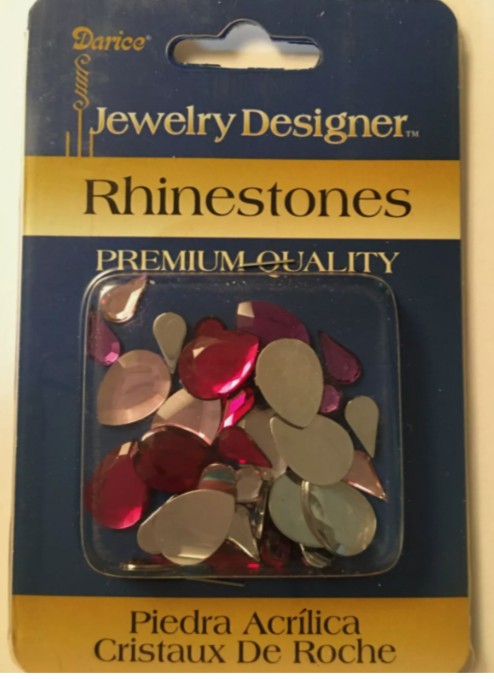 Darice Rhinestone Blister Pack Teardrop 37 Pieces