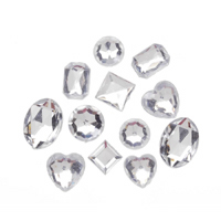 Darice Rhinestones Big Value 20mm-40mm 1 Pound Assorted Shapes Rhinestones - Clear