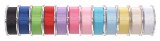 Darice Grosgrain Ribbon Assortment 12 Spools 5/8" x 4' Crossgrain Adhesive Backed