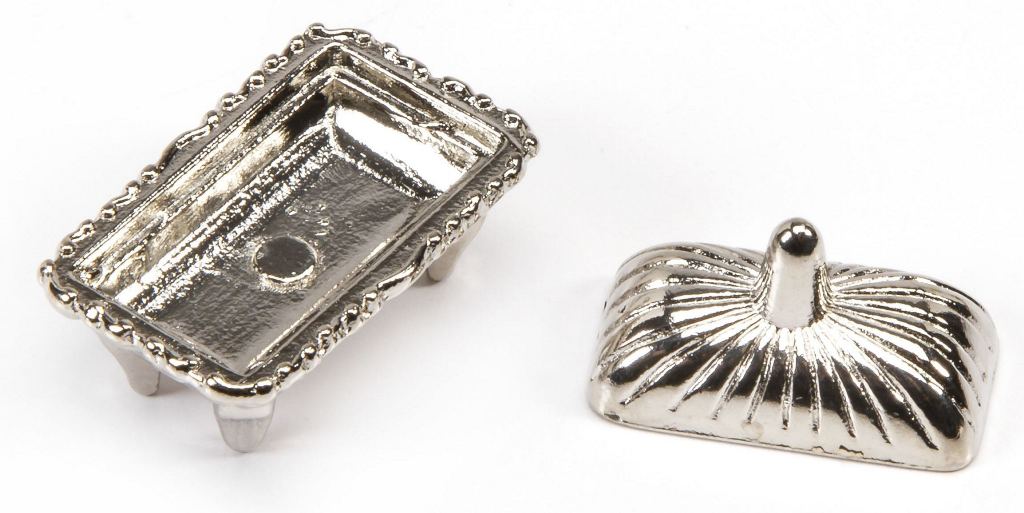 Darice Timeless Minis - Silver Serving Tray (Covered Casserole)