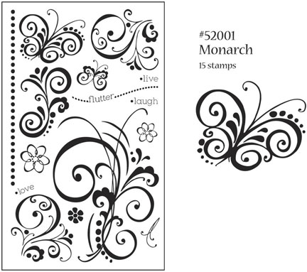 Inque Boutique See-D's Clear Stamps - Monarch