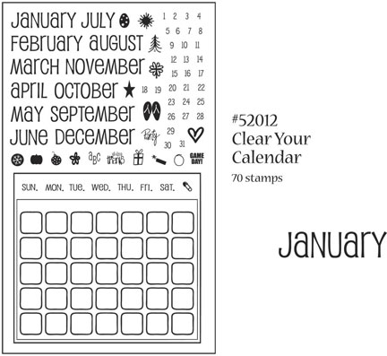 Inque Boutique See-D's Clear Stamps - Clear Your Calendar