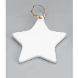 Darice Porcelain Ornament - Star - 3.5 inches