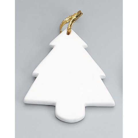 Darice Porcelain Ornament - Tree - 3.5 inches