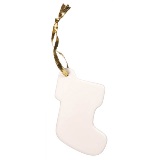 Darice Porcelain Ornament - Stocking - 3.5 inches