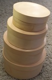 Darice Chip Wood Nested Box Sets - 4 Graduated Sizes - Round