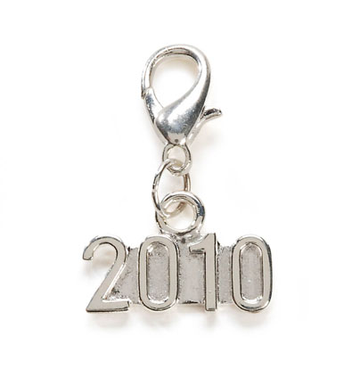 Darice Charm -  Year 2010 on Lobster Clasp