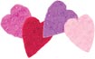 Dimensions Feltworks Wool Beaded Hearts