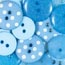 Doodlebug Monochromatic Buttons - Bubble Blue