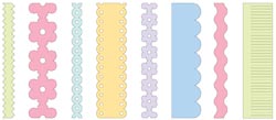 Doodlebug Paper Frills 8-Spool Assortment - Pastel