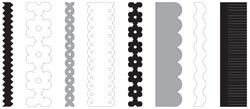 Doodlebug Paper Frills 8-Spool Assortment - Tuxedo