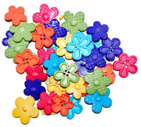 Dress it Up Buttons - Super Value Pack - Bright Flowers