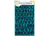 Dritz Iron-on Letters - Embroidered Black Block 1"