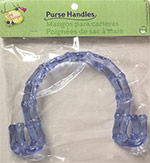 Dritz Bag Boutique Handbag Purse Handle Plastic Swirl Transparent Blue 7"