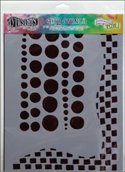 Dyan Reaveley's Dylusions Stencil 9x12 - Checkered Dots