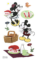 EK Disney 3D Sticker Vintage Mickey & Minnie