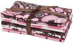 Fabric Editions Fabric Palette 5 pc Bundle - Fat Quarters - Pink & Brown