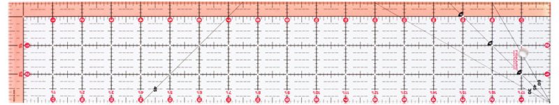 Fiskars 3.5" x 18.5" Acrylic Ruler, Donna Dewberry