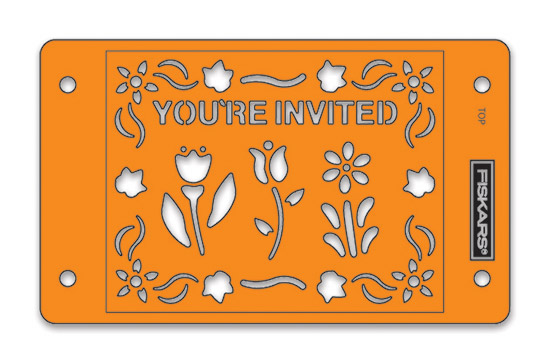 Fiskars CardBoss Stencil Set You're Invited